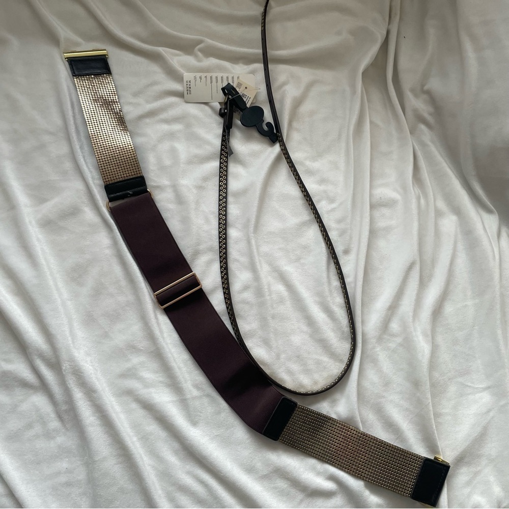 Brown studded belts (2) BCBG and Forever 21